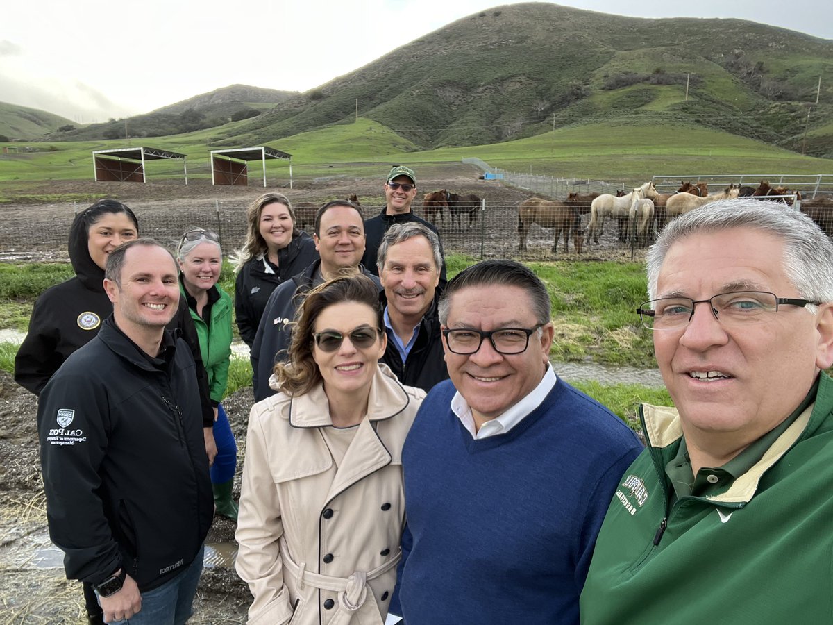 We visited with Congressman Salud Carbajal, Assemblymember Dawn Addis, and the Office of Senator Laird to tour campus areas impacted by recent storms. Thankful for their time and thank you to our <a href="/CalPoly_CAFES/">CAFES</a> Dean Thulin and our EOC team for their hard work.