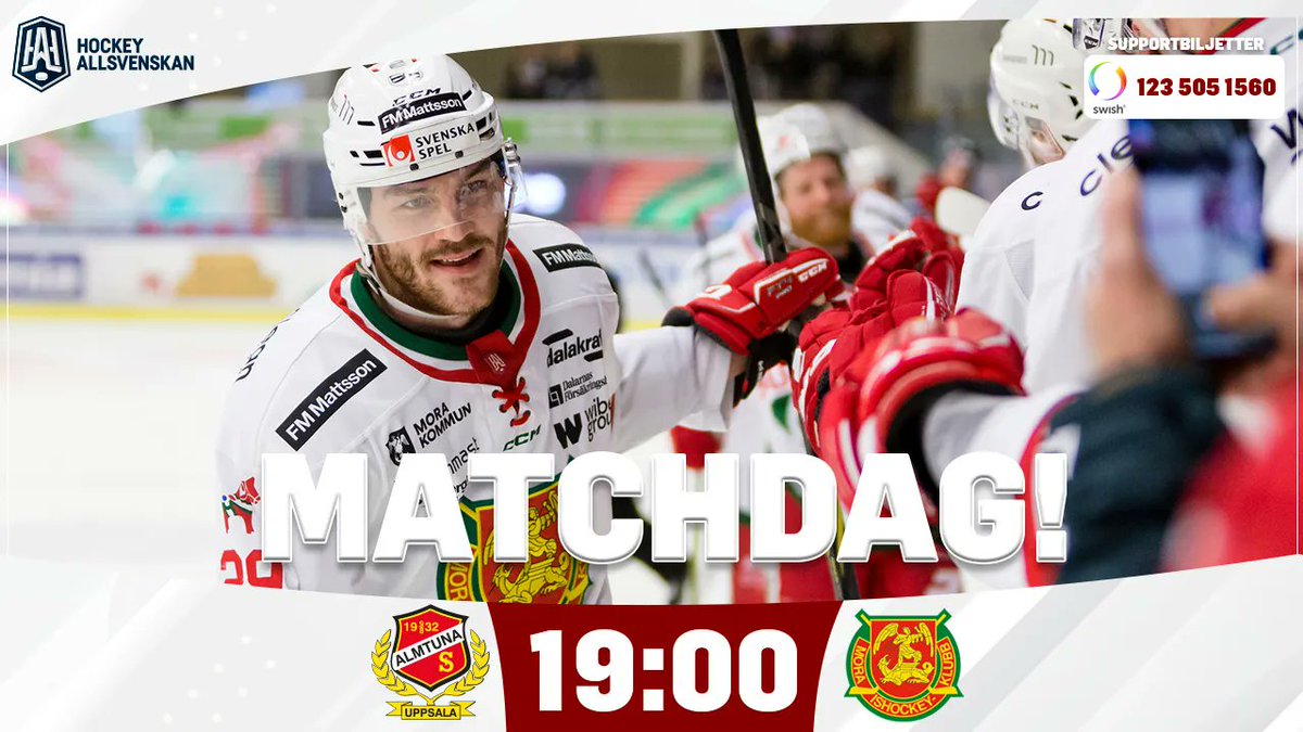 Denna onsdag beger vi oss till Uppsala där bortamatch mot Almtuna väntar ikväll kl. 19:00. Finns det några som hejar fram oss på plats? 

📺  C More LIVE 3 kl. 18:55

#moraik