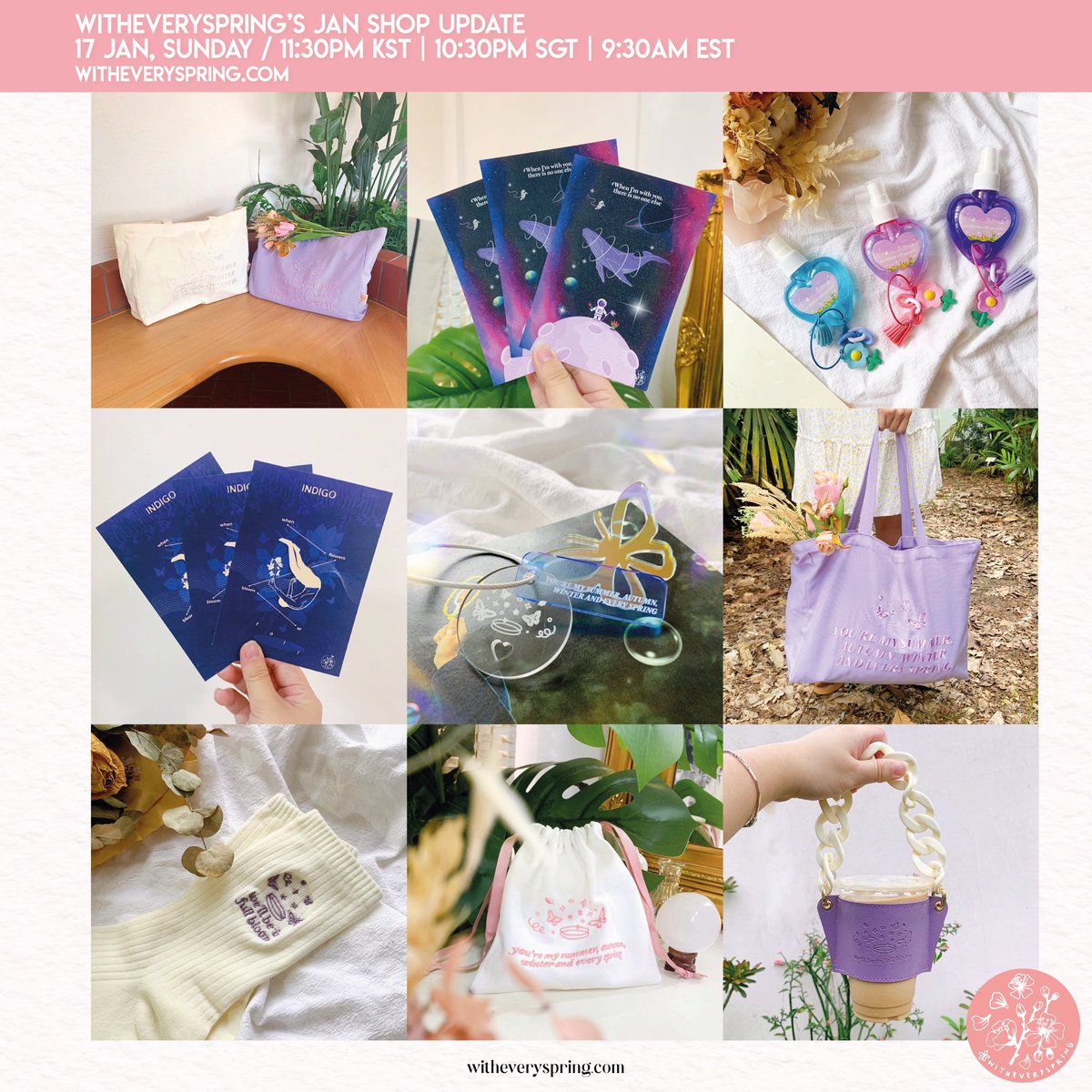 PH GO 🇵🇭 #INPHGOS
Please help RT 🙏🏼

[IN645] @witheveryspring 2023 SHOP UPDATE

🗒 Details are in the link below
📝 DOO: JAN 28
📅 DOP: JAN 28, 5PM
⛴ Normal ETA, from SINGAPORE

ORDER HERE: docs.google.com/forms/d/e/1FAI…
