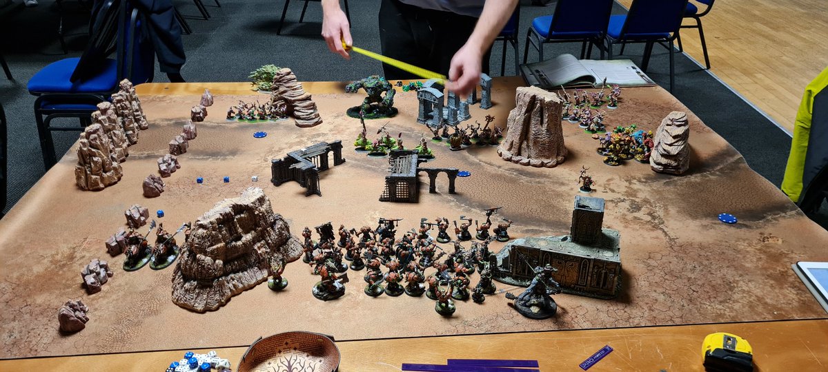 Banger 1st game of Big Waagh vs Bonesplittaz with Conor at the club last night. Played Ours for the Taking. Super close game and in the end the Orruks won!