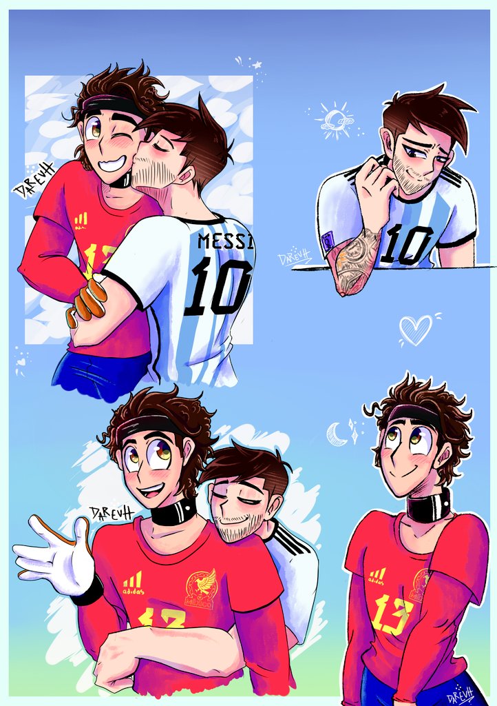 Dev_Nory's tweet photo. Estoy aprendiendo a usar una tableta gráfica,e hice algunos dibujitos  #MeChoa #messixochoa #ochessi espero les gusten 💚💙 https://t.co/quBpWCUr76