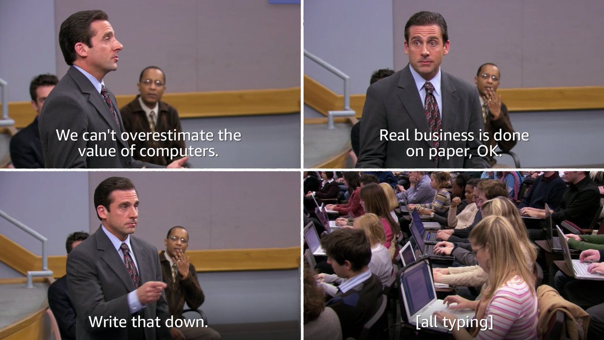 zorp_one's tweet photo. Summing up operations today in one picture. The humorous contrast highlights a key challenge companies face today.

Built robust, purpose-led apps with Zorp, and manage your internal operations paperless so you can focus on ‘real business’
#businessgrowth #TheOffice https://t.co/mUK6fEOmY9