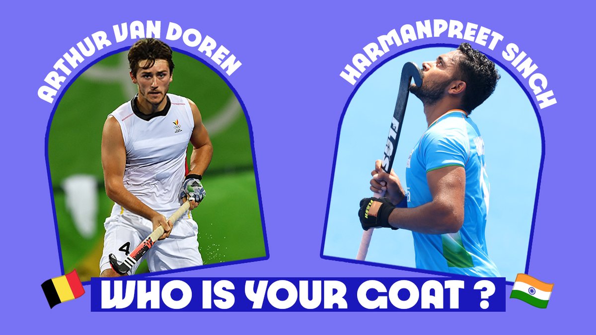 Paris2024's tweet photo. GOAT IT?? 🐐
On the road to 2024, the world's best hockey players are in India for the Hockey World Cup #HWC2023 🏑

Between theses 2 wonderful players in competition, wich is your GOAT?

❤️ Arthur Van Doren 🇧🇪 (Olympic medals 🥈🥇)
🔁 Harmanpreet Singh🇮🇳 (Olympic medal 🥉) https://t.co/t45JWowHHR