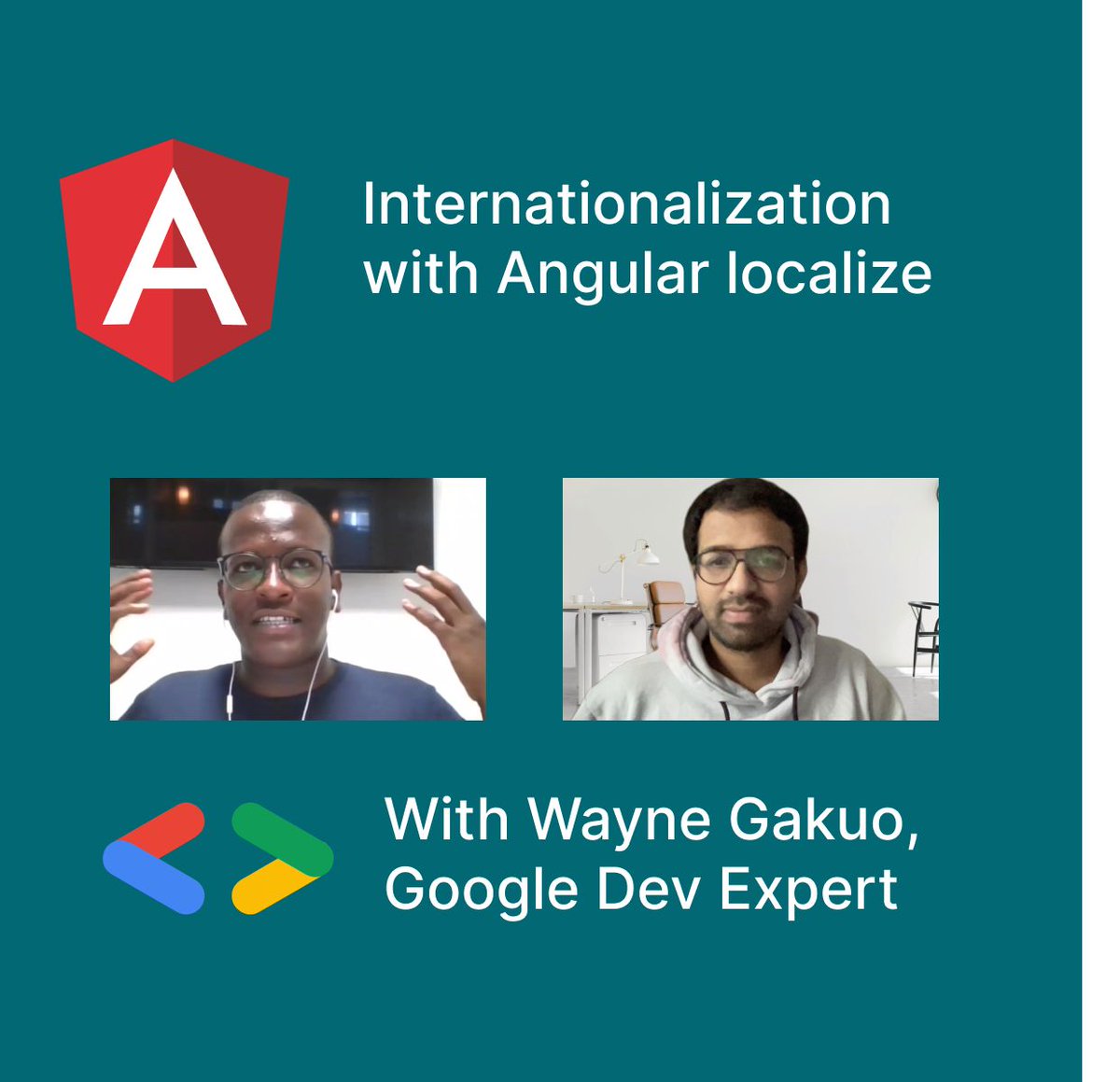 Wayne Gakuo (@wayne_gakuo) on Twitter photo Last week, I had an opportunity to do a Pair Programming Session w/ <a href="/anilbms75/">ANIL KUMAR</a> on Internationalization in <a href="/angular/">Angular</a>. We also talked about the availability of tech articles written in Swahili, c/o <a href="/freeCodeCamp/">freeCodeCamp.org</a> (<a href="/larymak1/">Hillary Nyakundi</a> & team). Recording to be shared soon.
#Angular Last week, I had an opportunity to do a Pair Programming Session w/ <a href="/anilbms75/">ANIL KUMAR</a> on Internationalization in <a href="/angular/">Angular</a>. We also talked about the availability of tech articles written in Swahili, c/o <a href="/freeCodeCamp/">freeCodeCamp.org</a> (<a href="/larymak1/">Hillary Nyakundi</a> & team). Recording to be shared soon.
#Angular