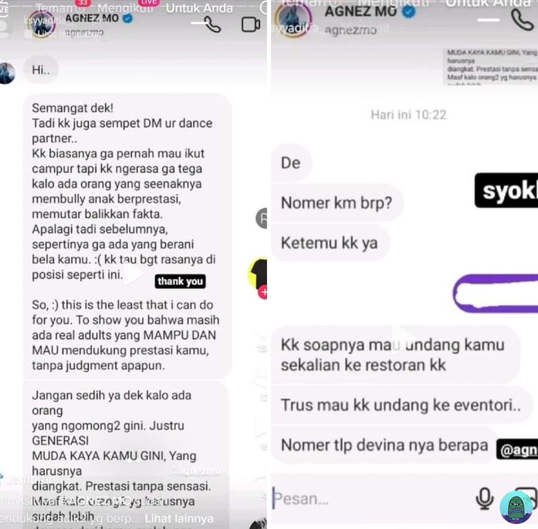 Tanyarl respect agnezmo 👏👏👍