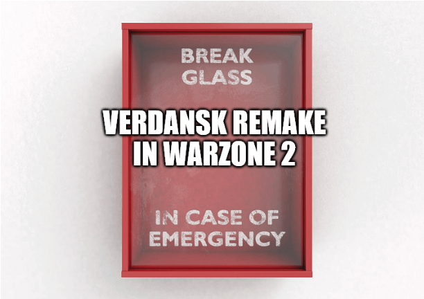 CallofDutyWire's tweet photo. Is it time to break the glass? 

#MWII #ModernWarfareII #MW2 #ModernWarfare2 #Warzone2 #BringBackVerdansk #Verdansk https://t.co/e8zJfJ6OOZ