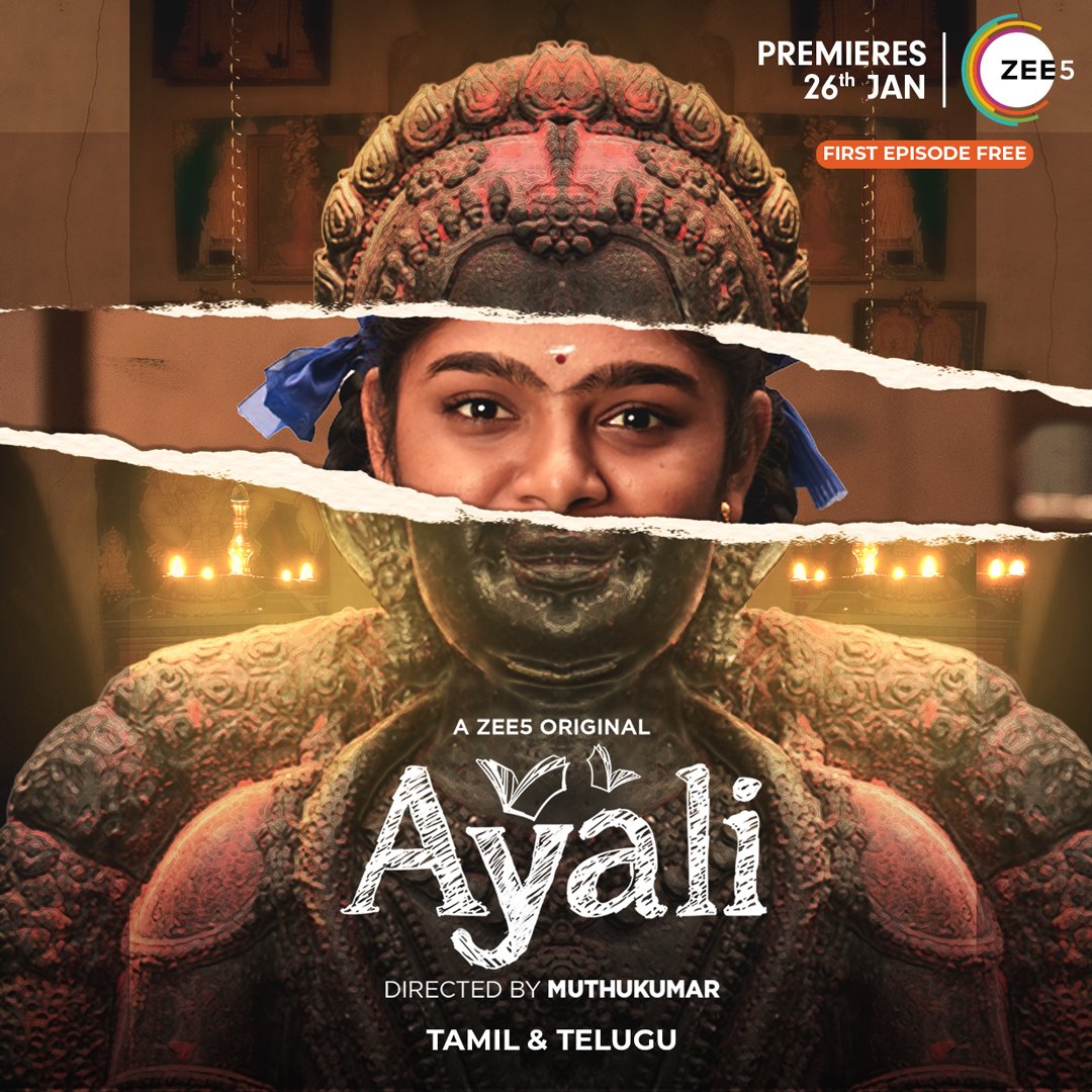 So excited for this 😍 #Ayali Trailer from today 6pm. My next project for @ZEE5Tamil Written & Directed by @muthutveets DOP @ramji_ragebe1 Music @revaamusic #Abhi @Anumolofficial @aruvi_madhan @linga_offcl bro @ThirumalaiShyam @Vivek_5790 #ayalionzee5 #IamAyali