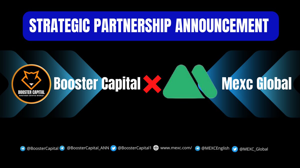 BoosterCapital1's tweet photo. We are thrilled to Announce the Partnership with - @MEXC_Global a futures trading emerging giant. 

MEXC Global is known as the exchange of high performance and mega transaction matching technology.
Info: https://t.co/0ZrON2HPAt

#Boostercapital #MEXC #MEXCGlobal #Parthnership https://t.co/txOdY1oDxR