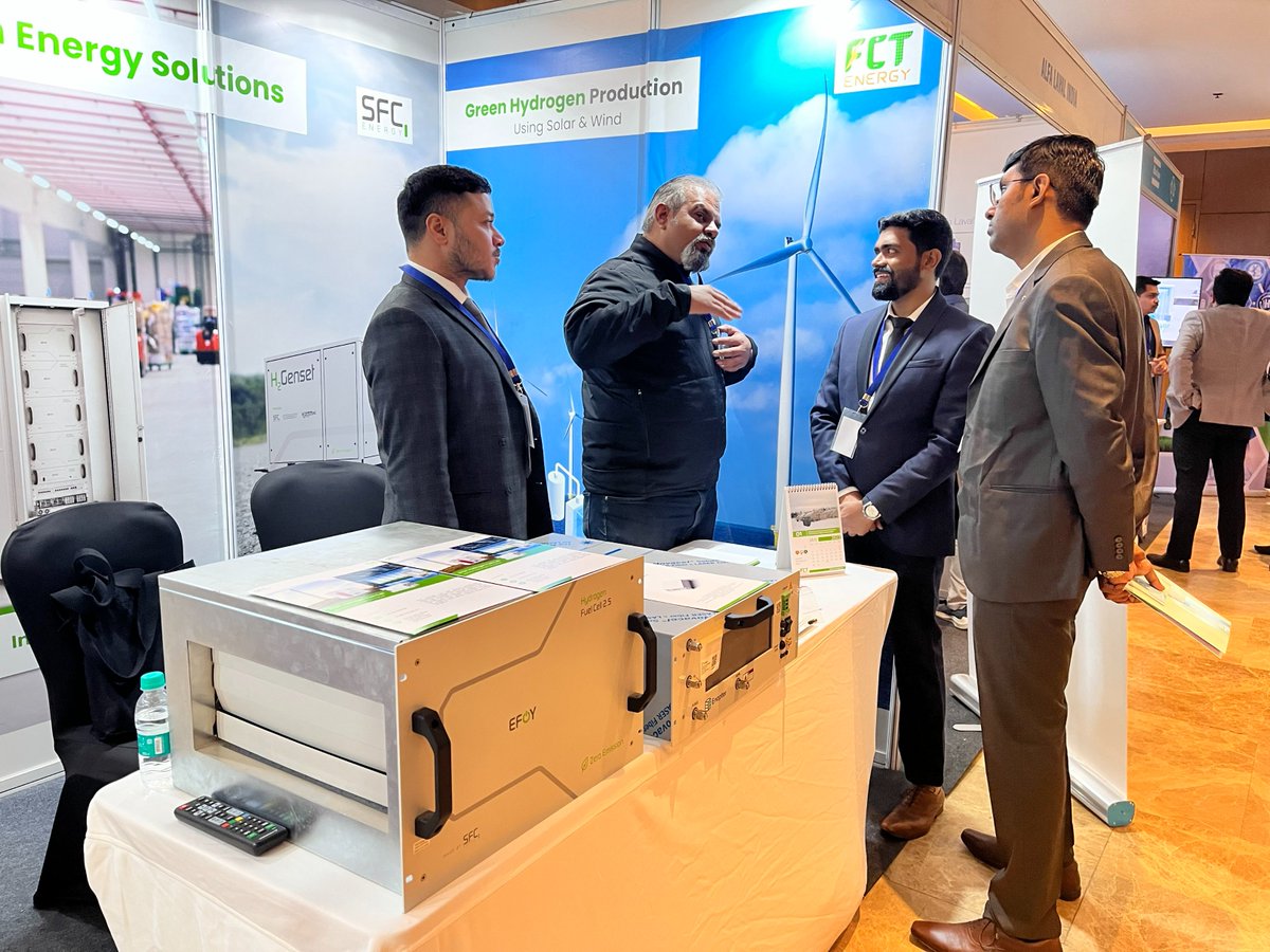 At the Hydrogen India Summit 2023 with our partner SFC Energy. A great interaction with different industries , do drop by at our booth to explore our Green Hydrogen Fuel Cells Energy Solutions 
#hydrogen
#hydrogeneconomy
#hydrogenfuelcells