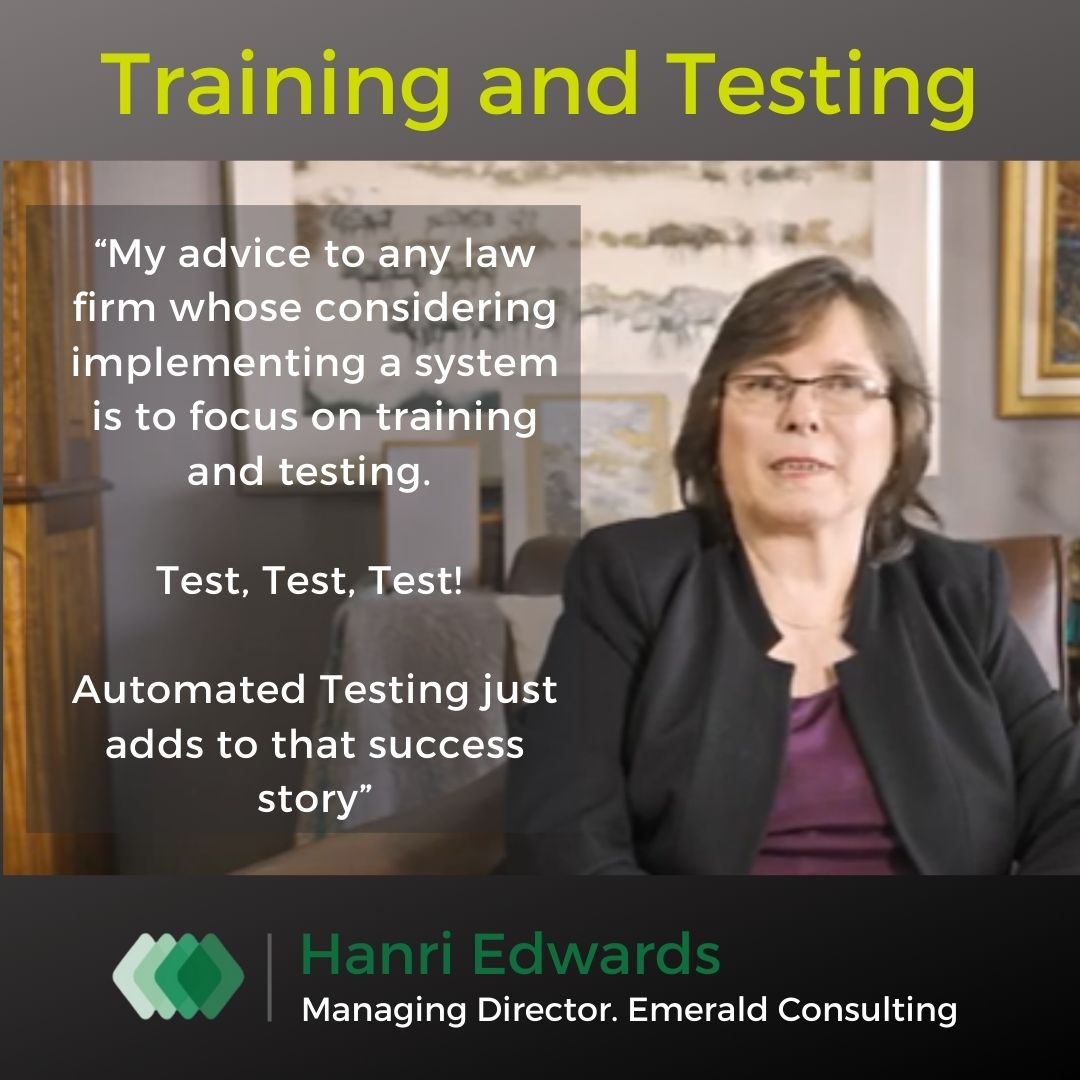 Inspired_Test's tweet image. “My advice to any law firm whose considering implementing a system is to focus on training and testing.

Test, Test, Test!

It cannot be said enough!&quot;

Hanri Edwards, Managing Director Emerald Consulting

#LegalSoftware #LegalSoftwareSystems #LegalSoftwareTesting #InspiredTesting