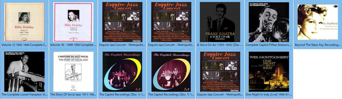zivagolala's tweet photo. My Favorite Recording #Jazz #Music #Vocal #Classical
#January18th #OnThisDay
#BillieHoliday
#EsquireJazzAllStars
#FrankSinatra
#JackTeagarden
#JoStafford
#LionelHampton
#LouisArmstrong
#LouisPrima #KeelySmith #SamButera
#MildredBailey
#WesMontgomery #EddieHiggins https://t.co/8b1Uphfq36