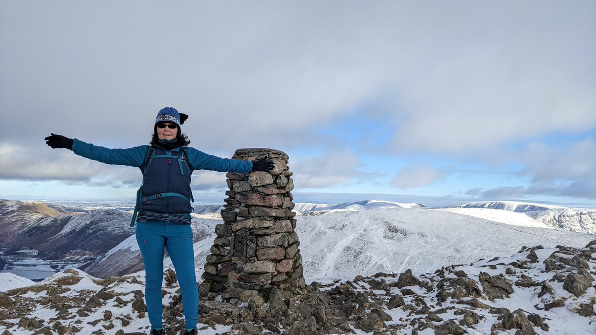 @lakedistrictnpa I went up Red Screes yesterday lots of snow/ice everywhere, what views though #Summitsafely