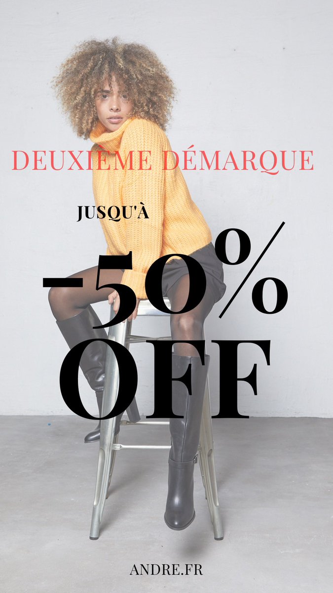 Profitez dès aujourd’hui, de la DEUXIÈME DÉMARQUE sur notre site internet -> andre.fr

#andrechaussures #jeportedesandre