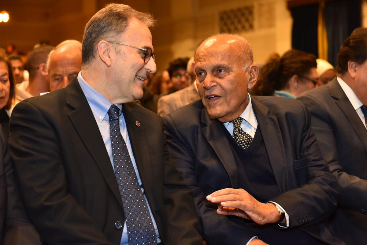 AUCPresident's tweet image. Enjoyed the candid and inspiring conversation with world-renowned Egyptian heart surgeon and philanthropist Sir Magdi Yacoub. Thank you for your generous spirit and your humanity. #WeAreAUC #AUCDriven