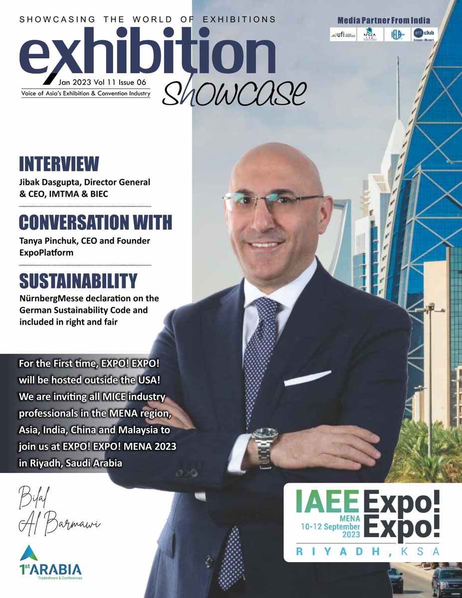 إصدار يناير من مجلة "Exhibition Show Case " الذي سلطت الضوء على أول معرض #إكسبوإكسبومينا بنسخته الأولى خارج الولايات المتحدة في منطقة الشرق الأوسط وشمال أفريقيا - المملكة العربية السعودية في  الفترة ما بين 10 إلى 12 سبتمبر 2023!  شكرًا  خاص لمجلة #Exhibitionshowcase على الدعم !!