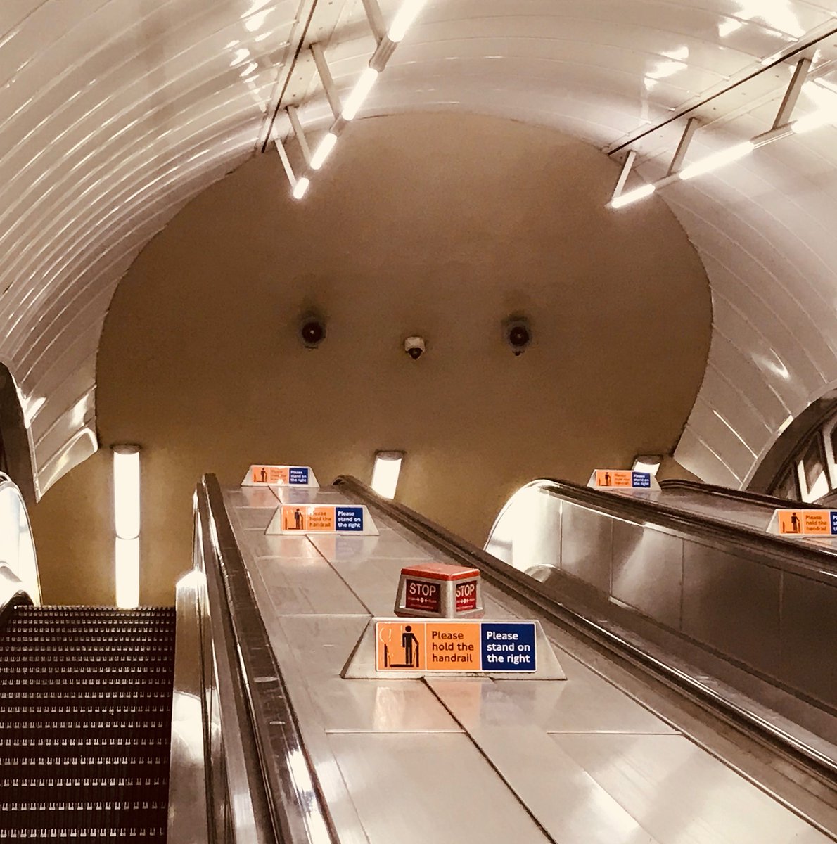 Next time you're going through Leicester Square station, look out for Gingey, the giant gingerbread man who looms large over the escalators