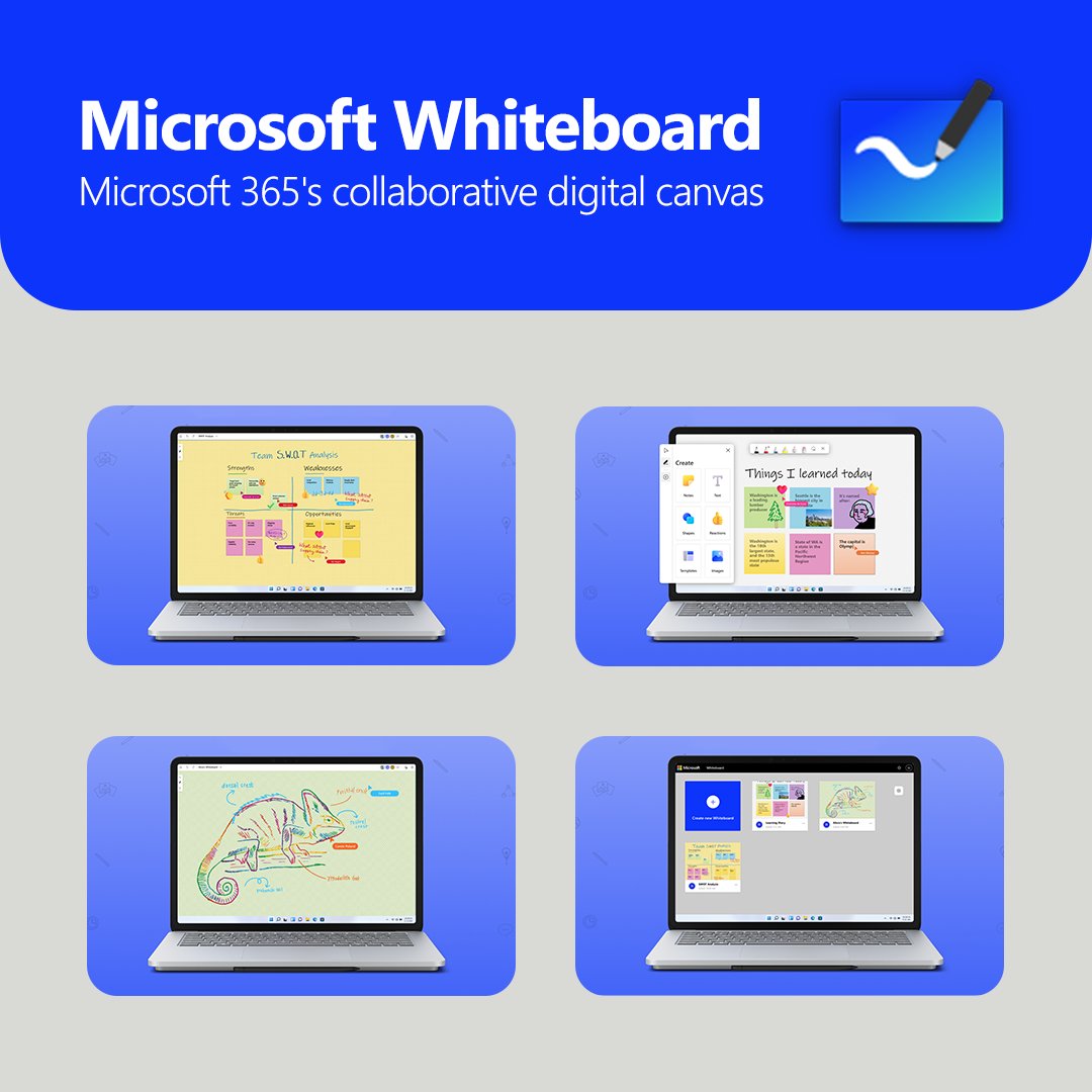 Are you using the modern-day chalkboard in your classroom? 😎

Microsoft Whiteboard provides an immersive digital canvas where you, your students, and colleagues can all collaborate. Take a look: msft.it/6018exTDQ

<a href="/MicrosoftEDU/">Microsoft Education</a> #MicrosoftEDU #MIEExpert #EdTech