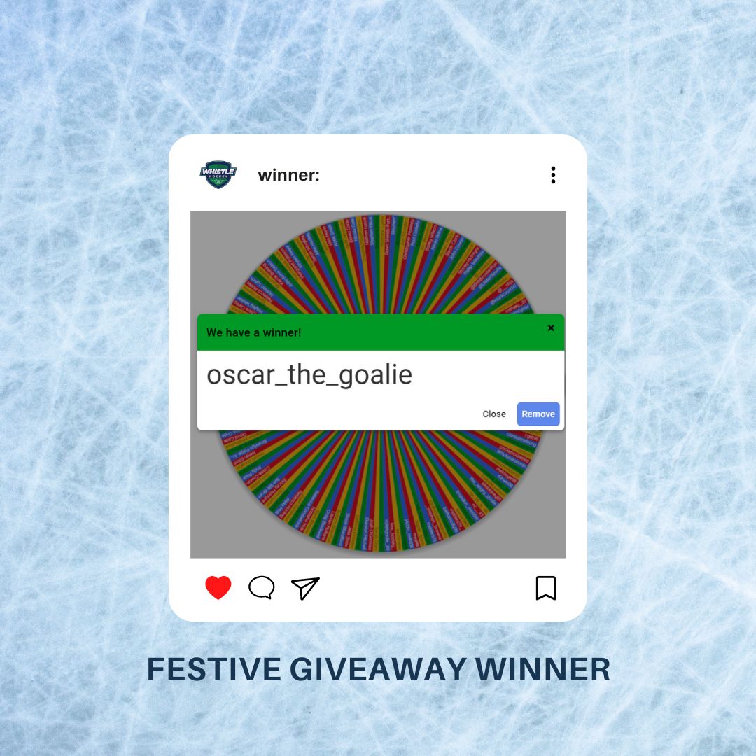 Congratulations to our festive giveaway winner! (@ oscar_the_goalie on Instagram) 🏒
