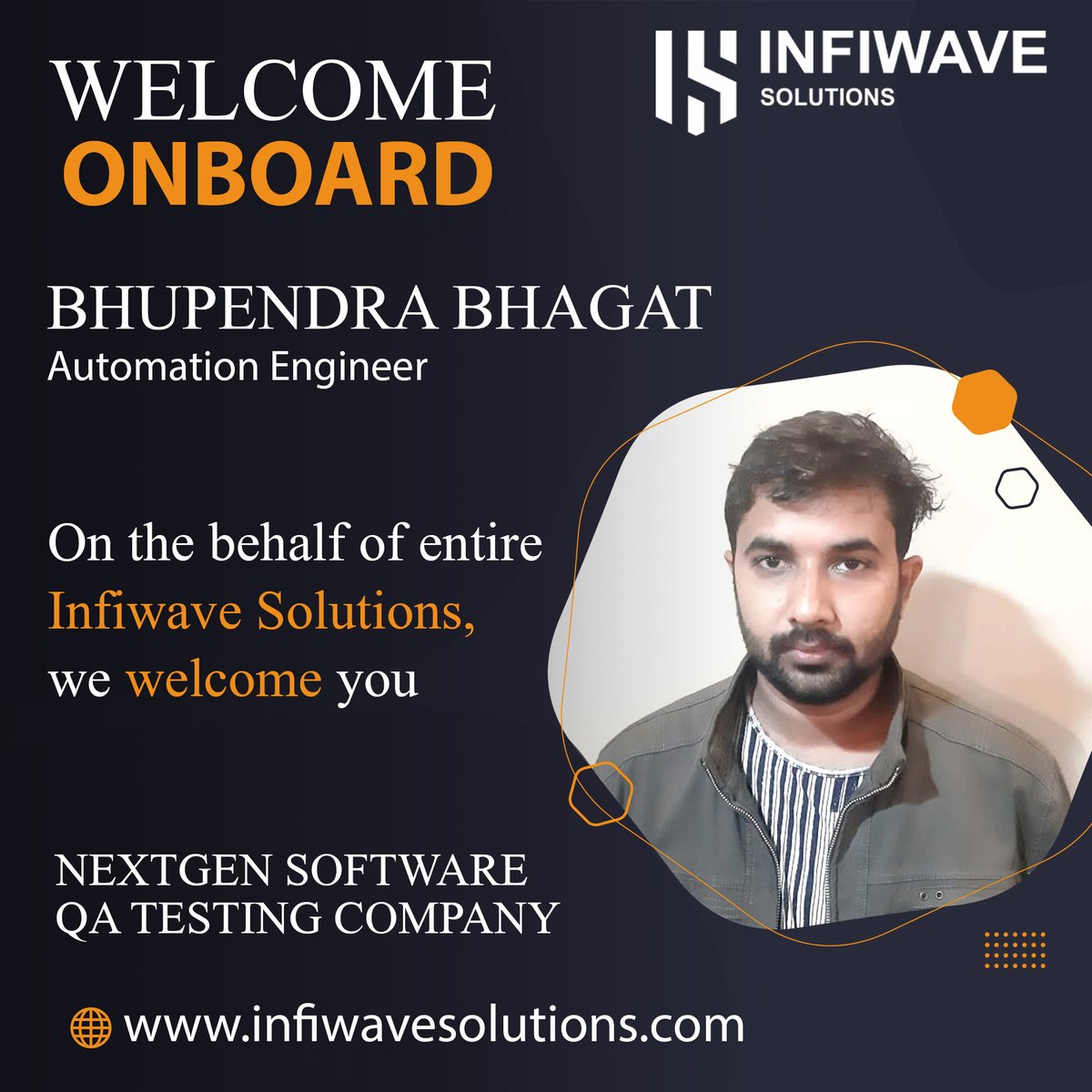It is always an exciting time when we add a new Team member. We are happy to announce that Mr Bhupendra B. has joined us.

Bhupendra has a vast experience in Healthcare and he has joined as a Automation Engineer   #softwaretestestingcompany  #QAcompany #QAservices #QAsolutions