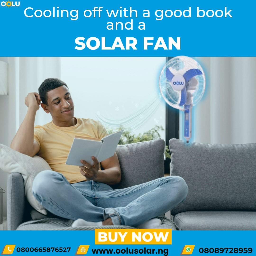 Ignitepowerng's tweet image. The solar rechargeable fan keeps the environment cool while you read those great books.

#oolusolarng #solarledlight #solarfan #renewableenergy #solarpower #offgridpower 
 Dino Melaye #welcometo2023