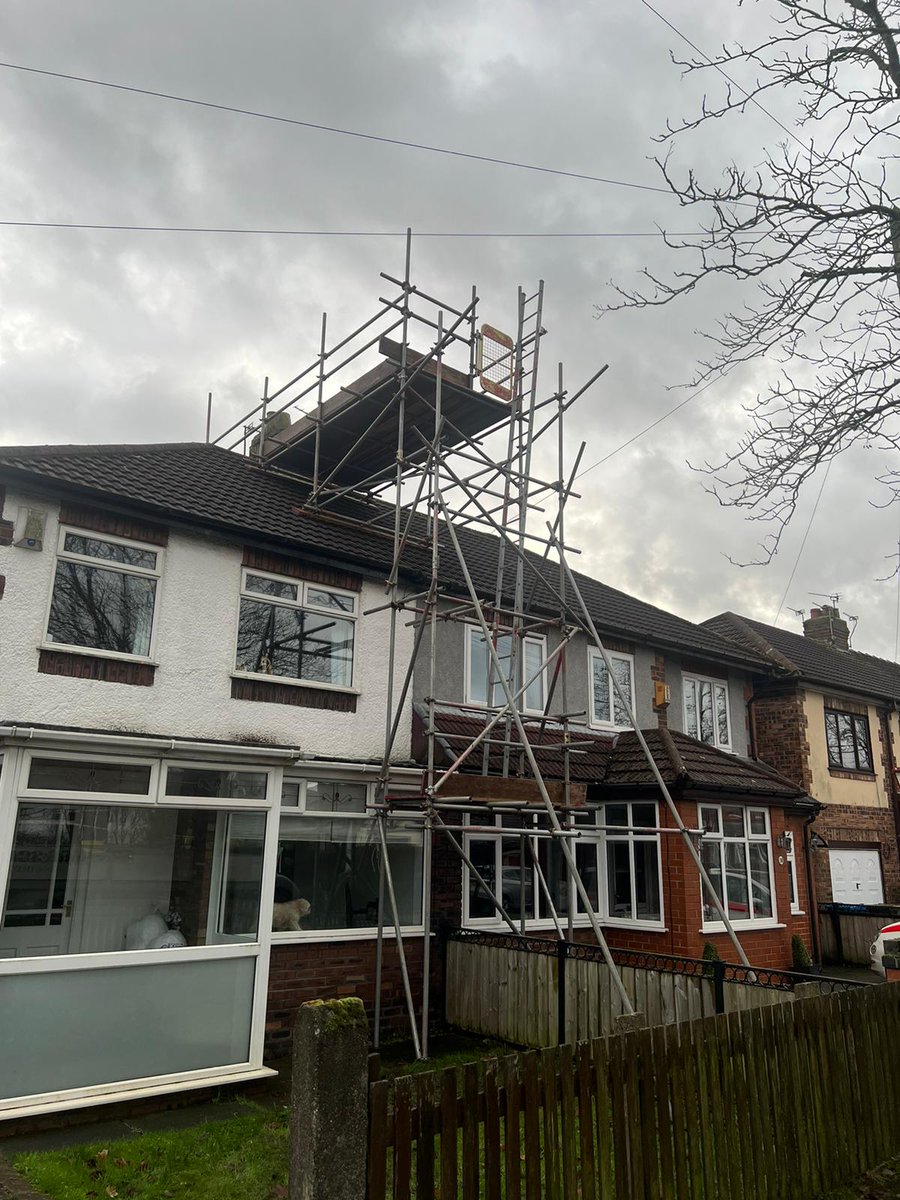 Tower an saddle for chimney repairs