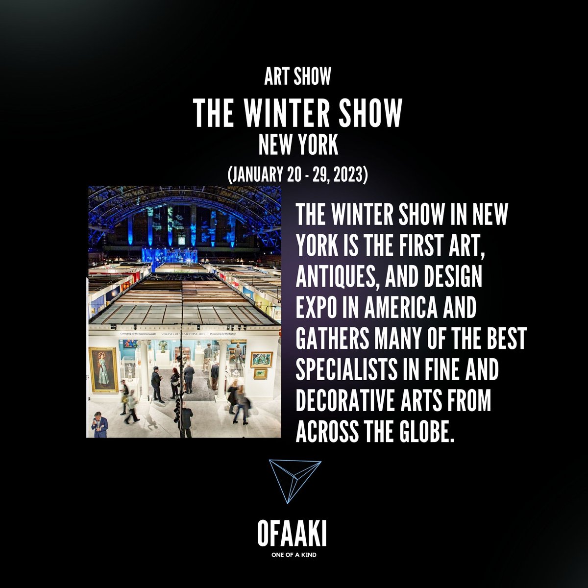 Ofaaki_Art's tweet photo. The Winter Show started in the mid โ50s as a fundraiser for East Side House Settlement. The community-based group serving the Bronx and Northern Manhattan area, emphasizes education and technology as means of escaping poverty and unlocking doors to career opportunities.
#OFAAKI https://t.co/SB3VPMRCl8