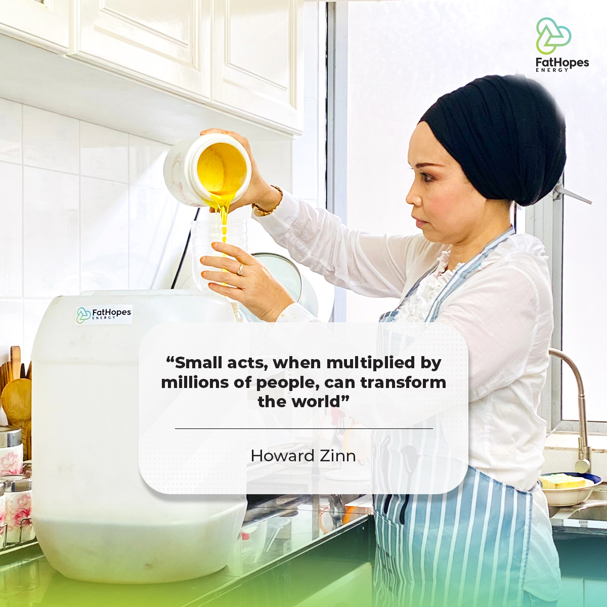 FatHopesEnergy's tweet photo. The road to building a sustainable future is long... but if we start with a thousand hands, a greener environment can be achieved in a shorter time!✨🌍

Click the link below for more information :
https://t.co/Hl4RXzQGu2

#sustainability #recycleusedcookingoil #kitarsemula https://t.co/CYFc8bsfnw