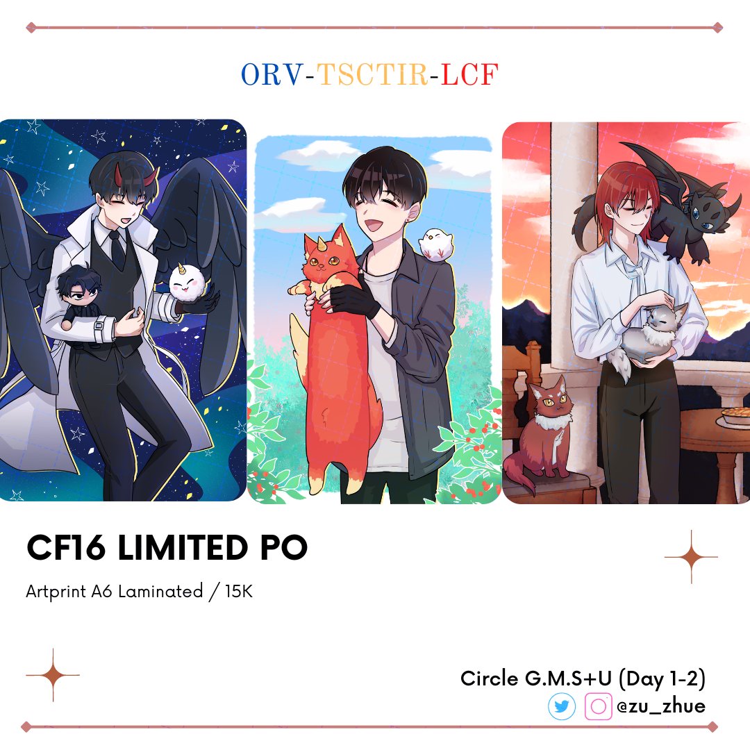 zhuetsu's tweet photo. ✨reshares appreciated!! ✨
hewwo! I open short PO for Comifuro 16.
Fandom the Holy Trinity aka ORV, My S-Ranks/S-Classes, LCF/TCF !!
PO Period 18 - 23 Jan 2023
Form https://t.co/SCzsM26ESI
#CF16 #Comifuro16 https://t.co/5rg1Zjzxgo