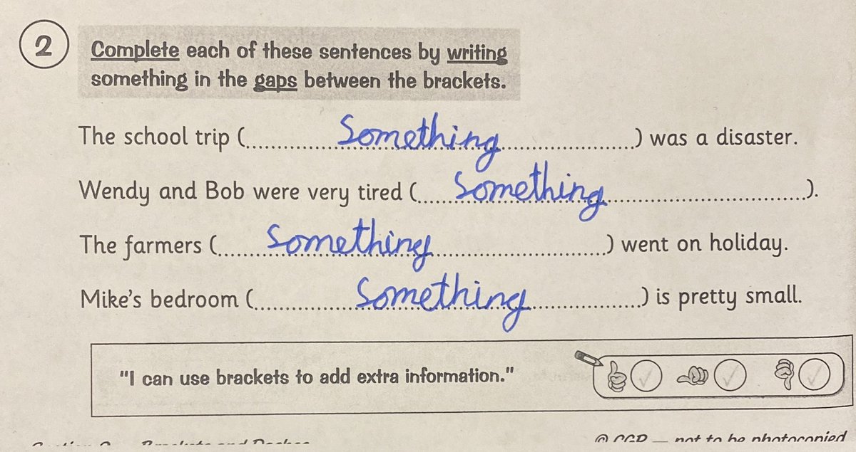 jo_bostock's tweet image. My daughter’s teacher had just sent me an example of her work.
I’m actually quite proud!