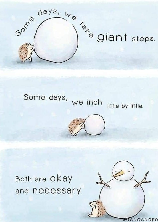 We thought this image appropriate with the weather ! but the content is true EVERY day - if you need help to reflect and see those steps consider speaking to a Listener via your GP Practice or the Health Village #mentalhealth <a href="/GrampianWeCare/">Grampian We Care</a> <a href="/HSCAberdeen/">Aberdeen City HSCP</a> <a href="/HSCPshire/">Aberdeenshire HSCP</a> <a href="/NHSGrampian/">NHS Grampian</a>