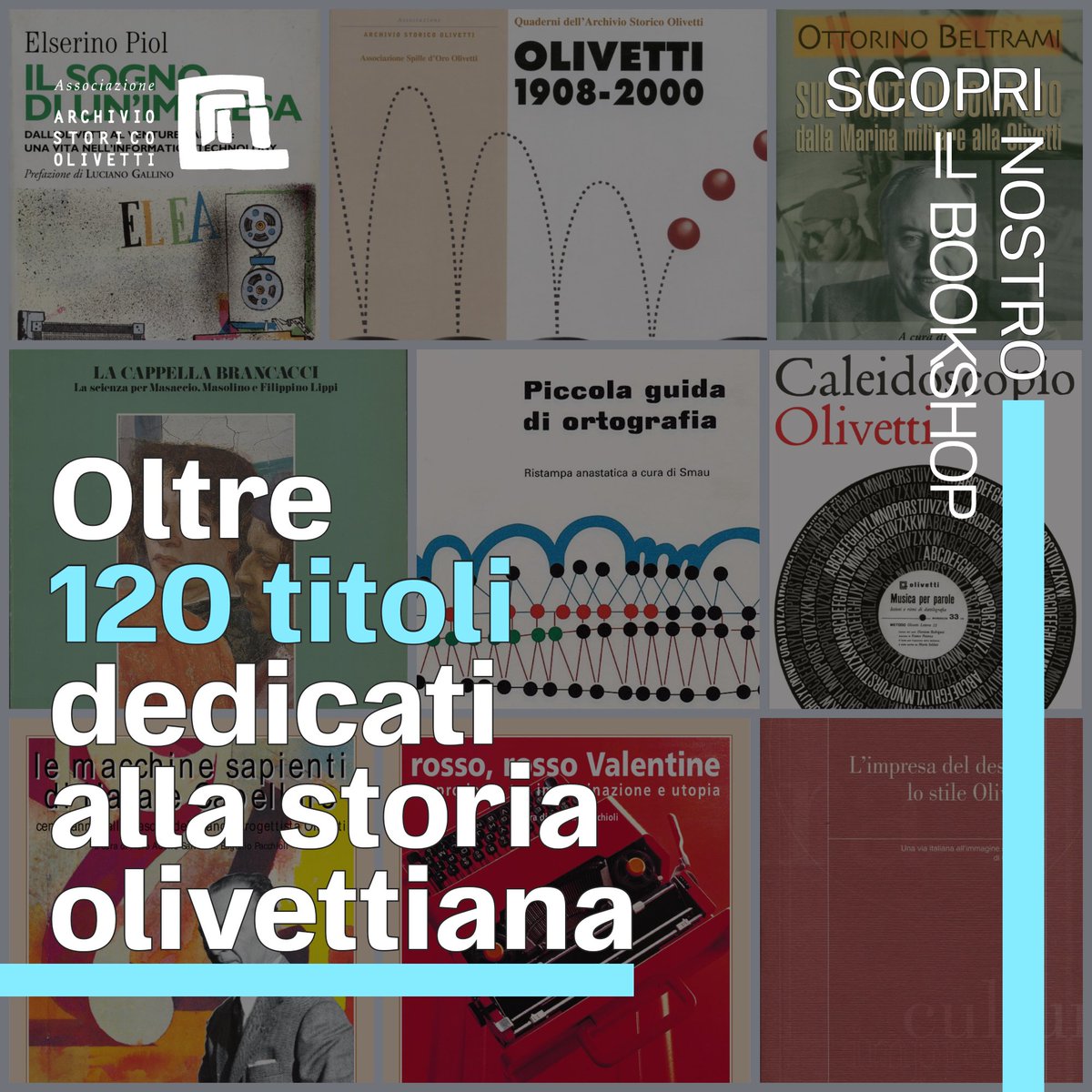 ArchOlivetti's tweet photo. Tecnologia, innovazione, cultura e #Comunità: sono tantissimi i volumi che raccontano la #Olivetti 😃
Scoprili nel nostro #booshop durante #Ivrea2022: non c'è momento migliore in cui ❝leggere Olivetti per scrivere il futuro❞ 📚
👉🏻 https://t.co/T4FCrfcwXT
#StoriaDiInnovazione https://t.co/eFZzDnONcO