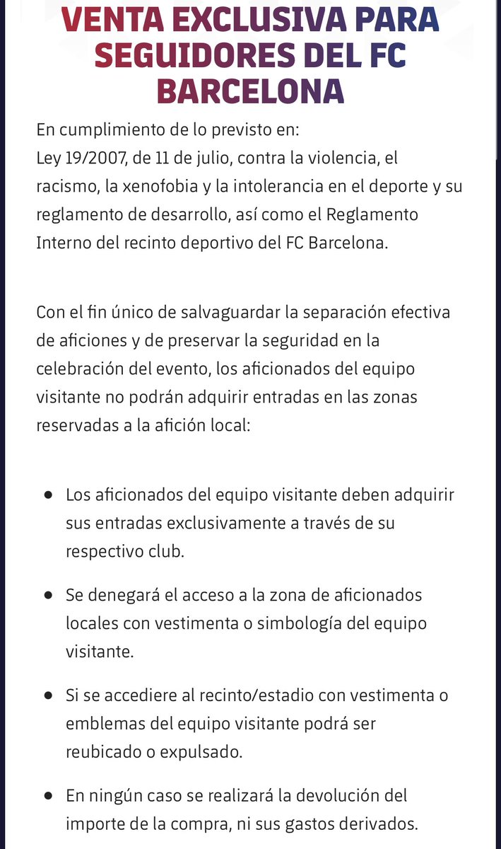 anaislopez23's tweet photo. Es curioso que contra “la intolerancia en el deporte” se prohíba llevar simbología del equipo visitante en las zonas locales.

Os aseguro @FCBarcelona_es que en el basket femenino no solo nos comportamos como personas civilizadas, sino que hacemos amigos en las aficiones rivales. https://t.co/lt3pJLB1gf