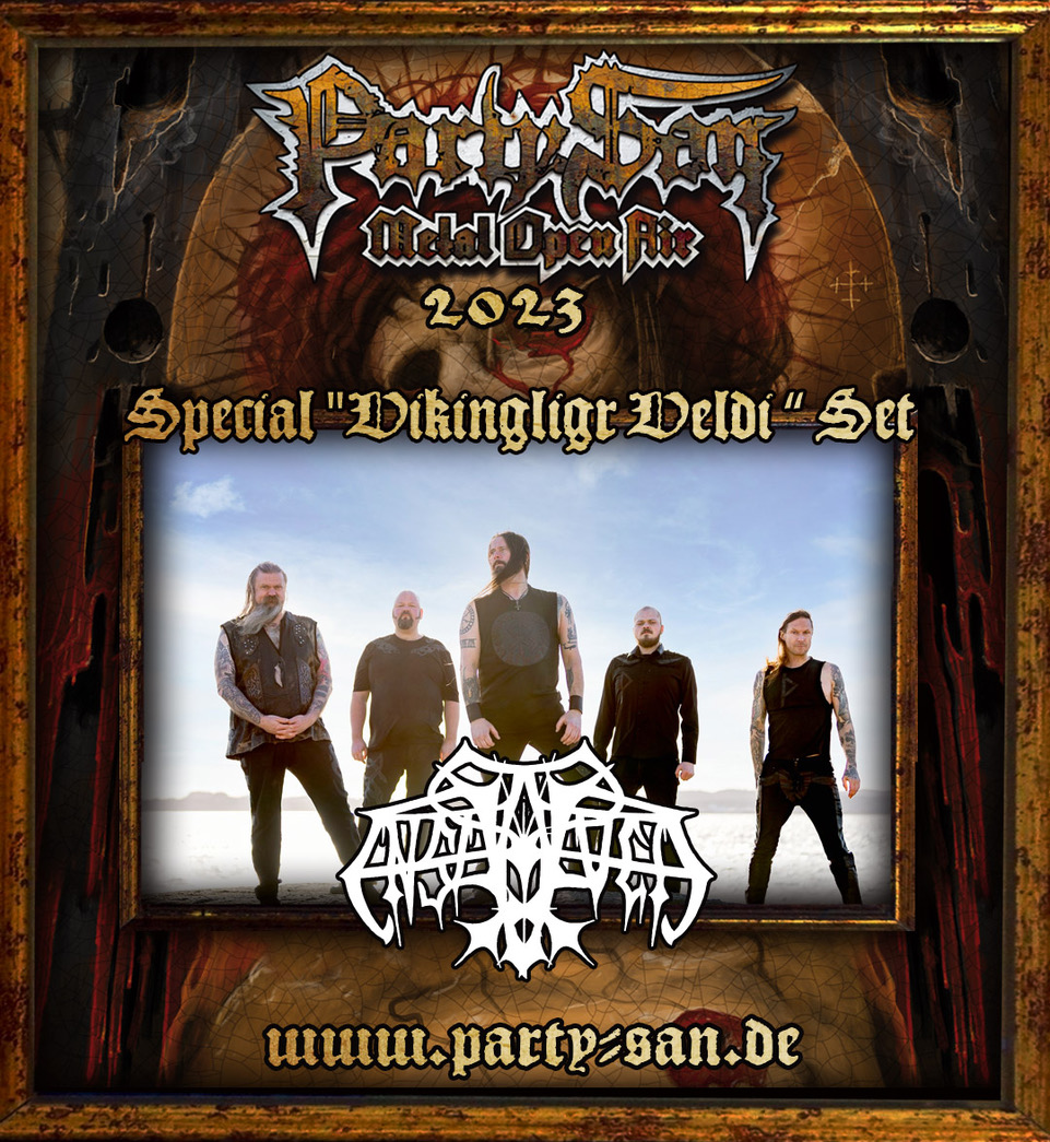 EnslavedBand's tweet photo. Germany 🇩🇪 We have something very unique in store for you: we will perform a special Vikingligr Veldi set at Party.San Metal Open Air 2023!

#enslaved #partysan #vikingligrveldi https://t.co/pMhBCBhkEW