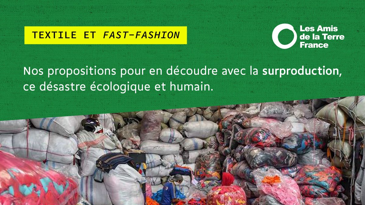 amisdelaterre's tweet photo. C’est les #soldes👕! 
Et si on en profitait pour parler de la #surproduction textile et de ses impacts démesurés sur l’environnement et l’exploitation des travailleur·ses ? 

Constat, analyse et solutions à retrouver dans ce fil ⬇️🧶
https://t.co/kimBFSRrG1 https://t.co/PGvYmSxiHI