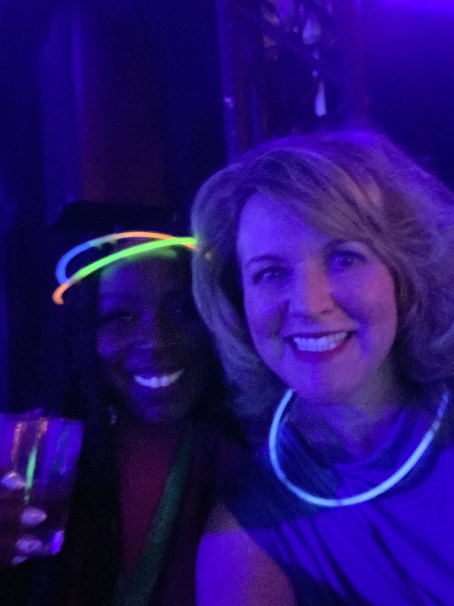 Everyone is happy at a Neon Party #Banff2023