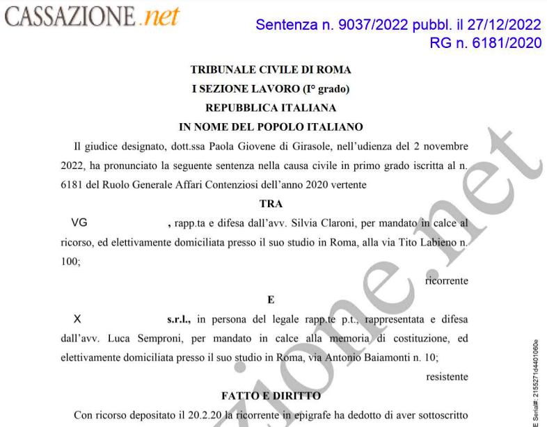 labour_lawyers's tweet photo. Trib. Roma n. 9312/2022: deve ritenersi nullo (per motivi discriminatori) il recesso dal #contratto di #lavoro a #progetto stipulato da un #istituto #scolastico con un #docente, in ragione della sua condizione di #transessuale->https://t.co/d9v976fQnE https://t.co/dRZdNZ1HcK