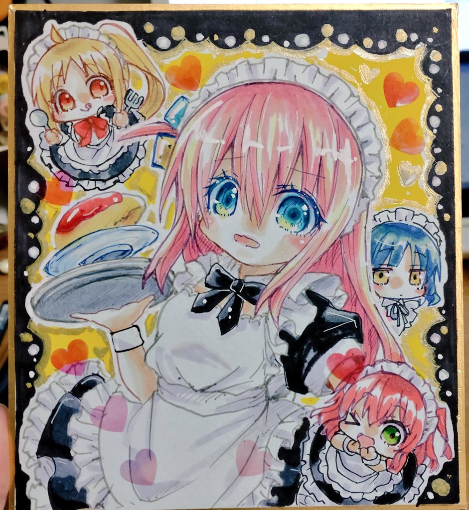 🎸メイド結束バンドちゃん🎤
コピックとポスカ中心に着色しました～🎶
週末にBOOTHに掲載します
#ぼっち・ざ・ろっく
#ぼっち #ぼざろおえかき