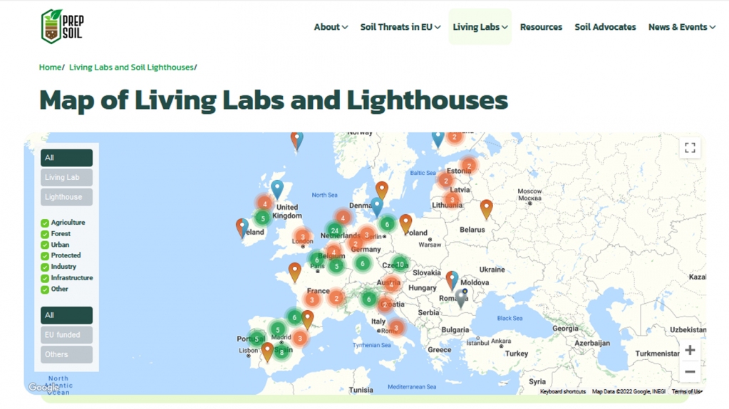 You cant miss the map of #LivingLabs &amp; #Lighthouses with different #soil #landtype uses! We have today 180 listed there but the list will keep growing in the next years😎Browse on the map or even contact us and indicate yours so we can add your pin!🌻🏙 prepsoil.eu/living-labs-an…