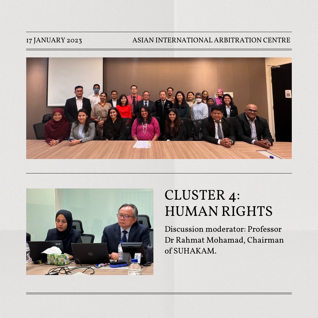 SUARAMtweets's tweet photo. 📋 SUARAM attended the Bengkel Reformasi Institusi Menteri hosted by Bahagian Hal Ehwal Undang-Undang (BHEUU) held at the Asian International Arbitration Centre yesterday (17th January 2023).

🔸 View the photos below for more details! 

(1/2)

#SUARAM #WorkingForHumanRights https://t.co/LFETW1HisD