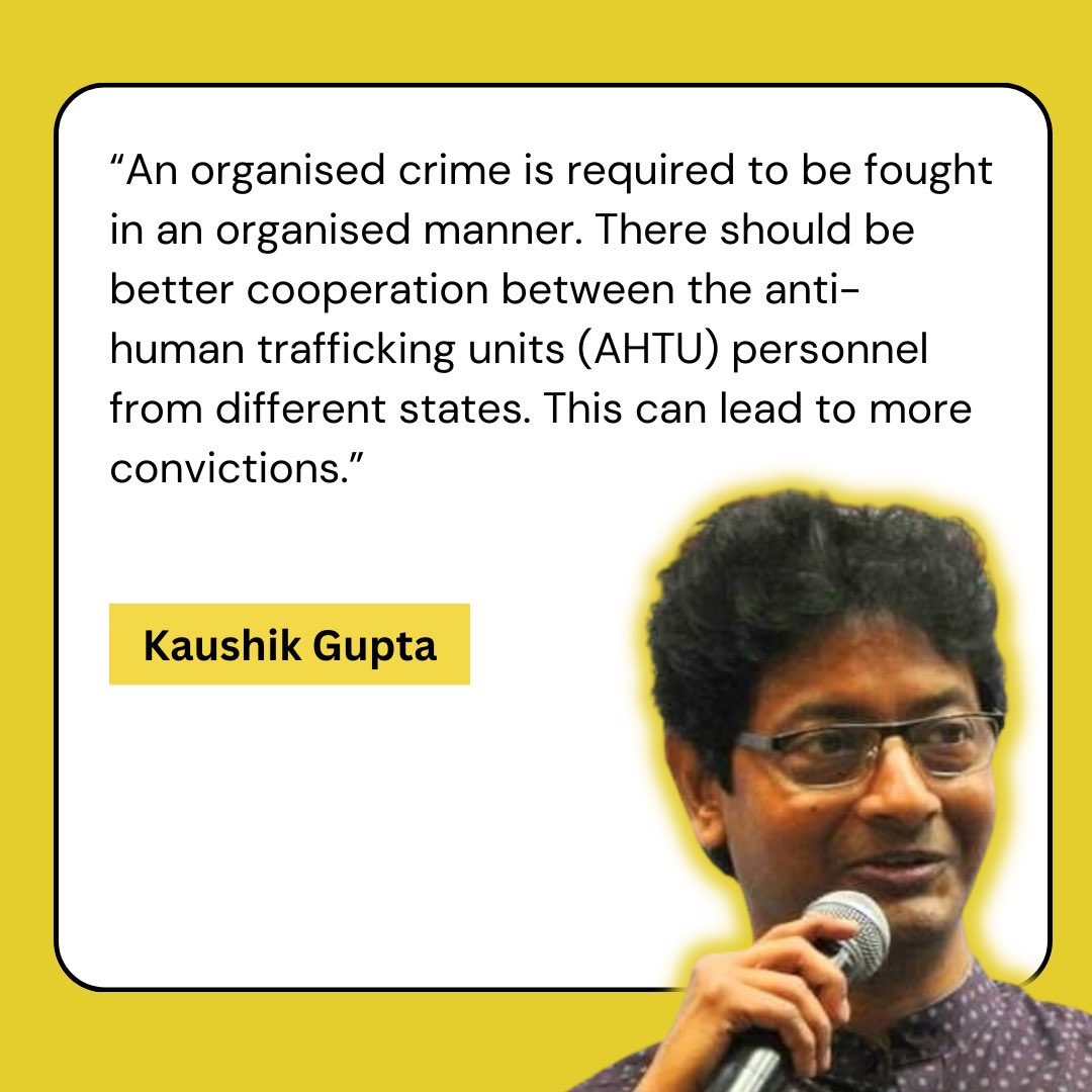 Tafteesh_IND's tweet photo. We advocate for better functioning Anti Human Trafficking Units (AHTUs).💯

Did you know? In 2021, only 16% of registered human trafficking cases saw convictions. 

#humantarfficking #ahtu #humantraffickignindia #indianpolice #humantraffickingsurvivor #governmentofindia #tipbill https://t.co/nzaoUWI6f6
