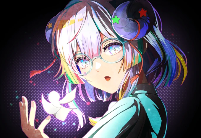 新作販売情報【IROIRO】のSHIROちゃんファンアートを描かせていただきました!カラフルな彩りと、私の持ち味である輝き感を組み合わせて表現しています■価格:0.03eth■日時:1/19 18:00 list■リンクはリプ欄に!#IROIRO_deriv #newnnf 