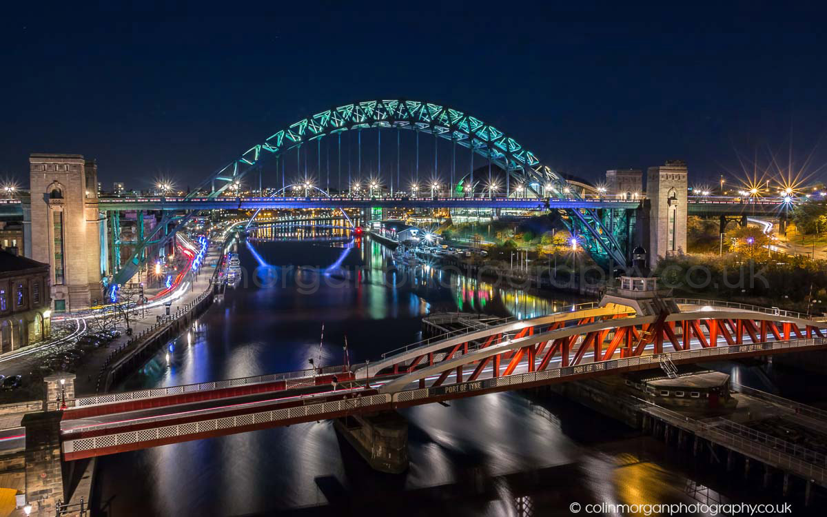 The Tyne Bridge and Swing Bridge Newcastle at Night.
#tynebridge #swingbridge #newcastle #toon #RiverTyne #nightphotography #longexposurephotography #colinmorganphotography #leisurepics #cityscape #cityscapephotography #canonphotography #wallart #photoart #photohour