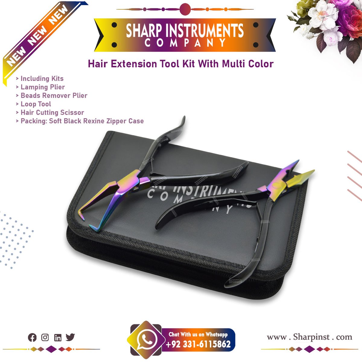 HairKits's tweet image. Professional Extension Tool Kit.
 includes all tools made of beautiful color, including: installation plier, removal plier.
All  tools are extremely ergonomic and are meant to be used with ANY beaded row or beaded weft method.
#sharpinst #tools #pliers #haireducation
