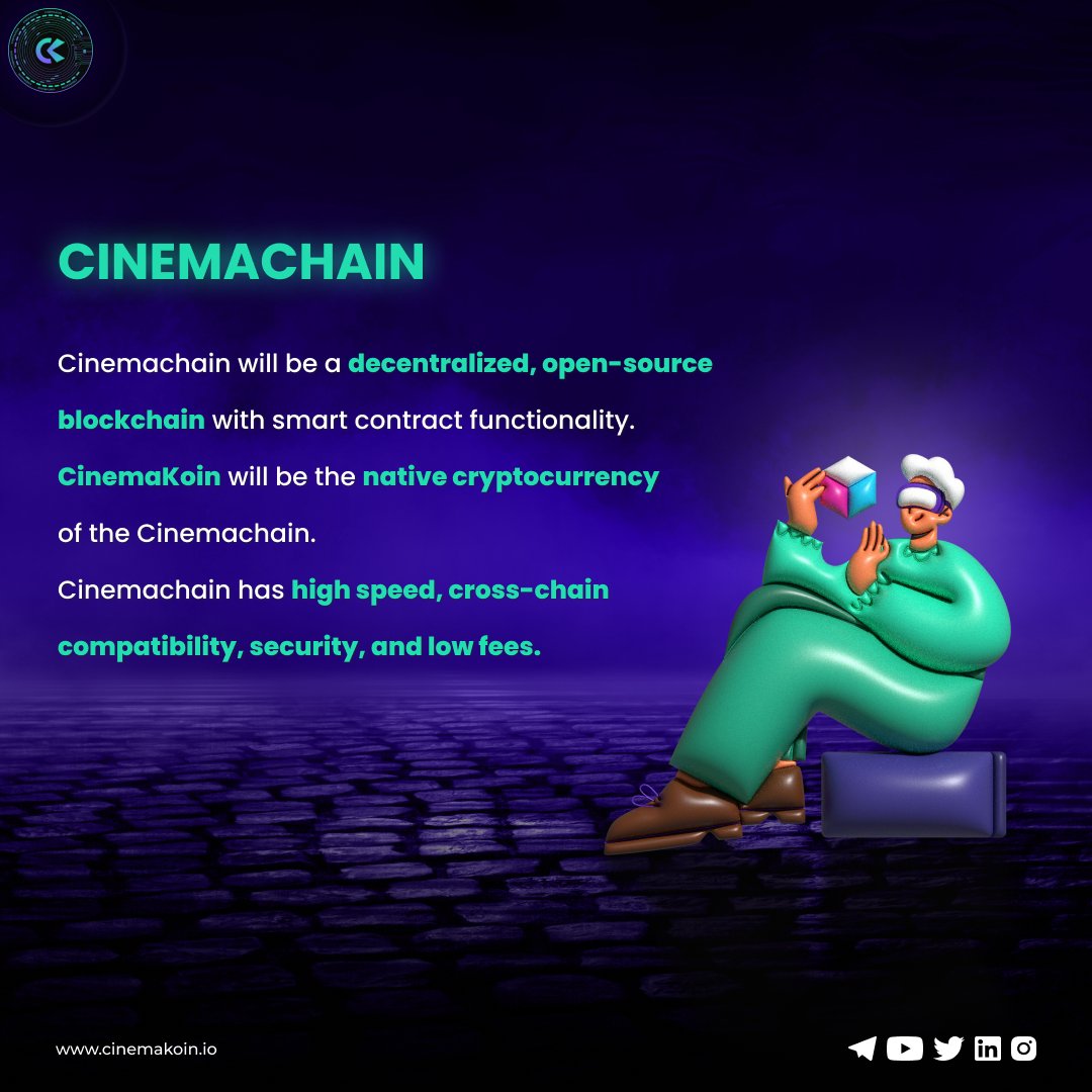 cinema_koin's tweet photo. The Cinemachain Virtual Machine will be the software platform that developers can use to create decentralized applications (DApps) on Cinemachain. https://t.co/k8qzLDEeJY