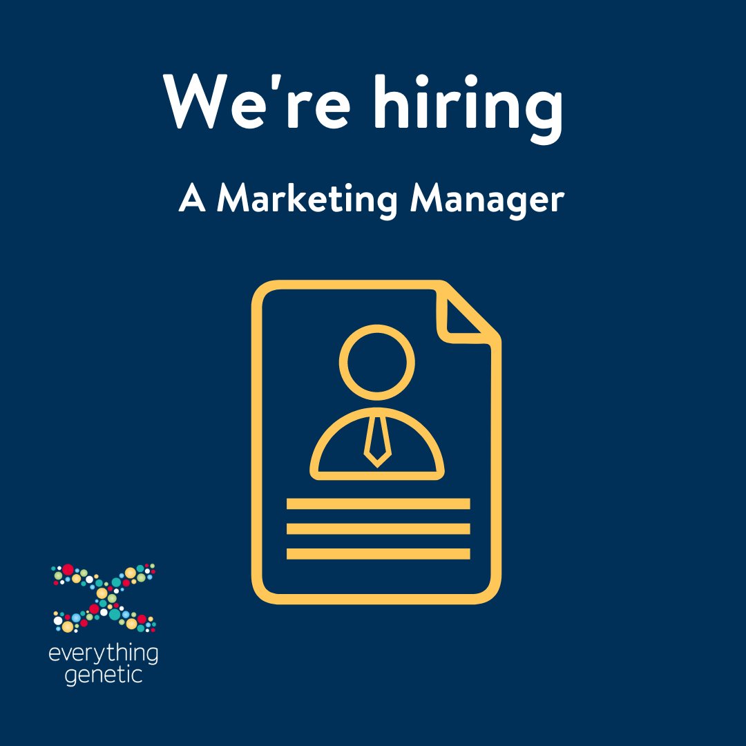 We are looking for a Marketing Manager to join our busy, fast-paced marketing department.    

View the job description in more detail here: everythinggeneticltd.co.uk/careers/  

#marketingmanager #marketingvacancy #marketingmangerjobs #marketingjobs #healthcaremarketingjobs #nantwich