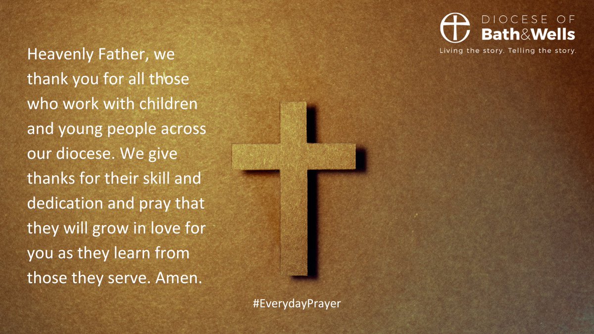 Heavenly Father, we thank you for all those who work with children and young people across our diocese. We give thanks for their skill and dedication and pray that they will grow in love for you as they learn from those they serve. Amen.
#EverydayPrayer #YouthWorkers