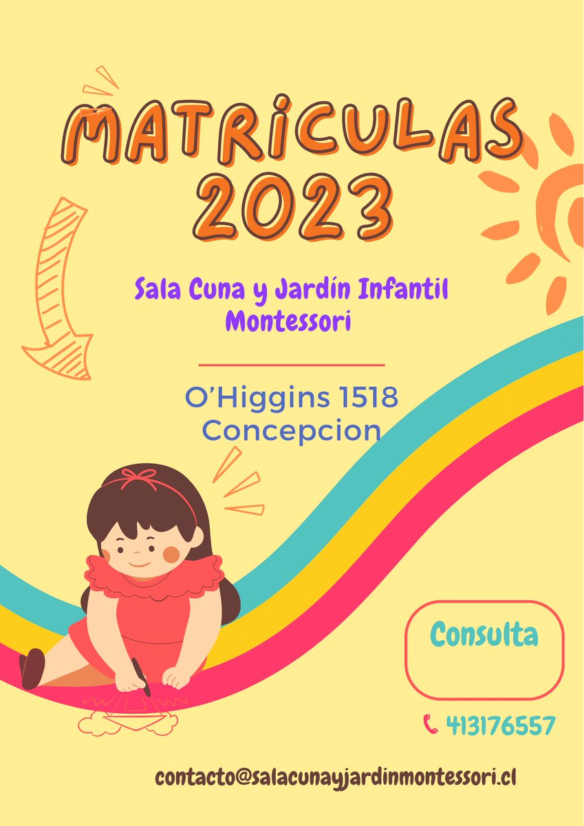 loretomarin9920's tweet photo. Sala Cuna y Jardín Infantil Ayúdame a Hacerlo Solo Montessori Concepcion, informa que estamos en proceso de Matrícula . Reconocidos por el Ministerio de Educación y con 30 años de Experiencia . Atendemos todo el año y estamos con jardín de verano 2023.. consultas al ☎️413176557 https://t.co/6RlXlI0gIR