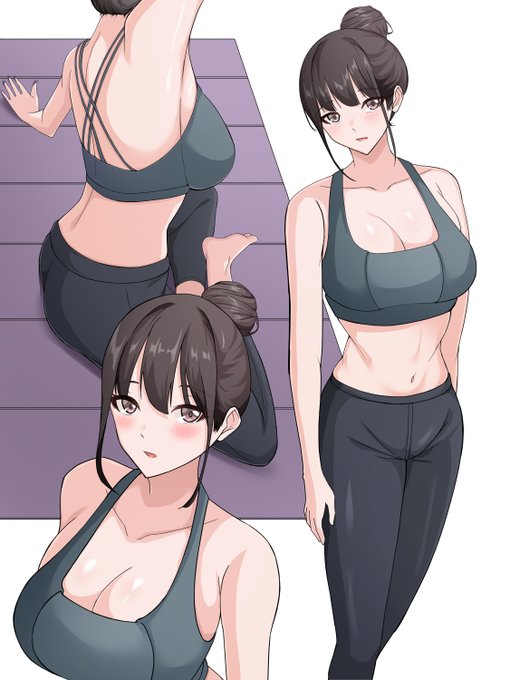 ヨガのインストラクターお姉さん 