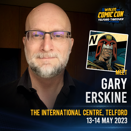 walescomiccon's tweet photo. NEW ARTS GUEST #WCC2023 - Gary Erskine #JudgeDredd #KnightsOfPendragon #GIJoe #StarWars #RogueTrooper #Avengers https://t.co/y3CO33b2cY