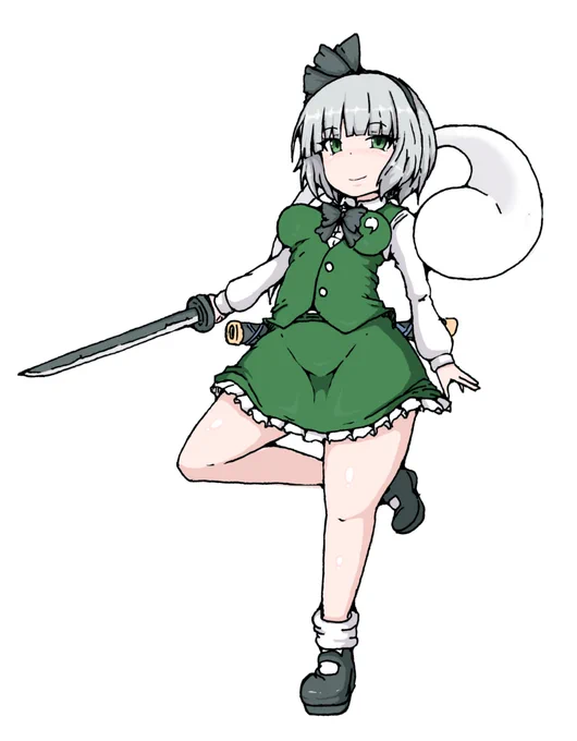 妖夢ちゃん描きました 